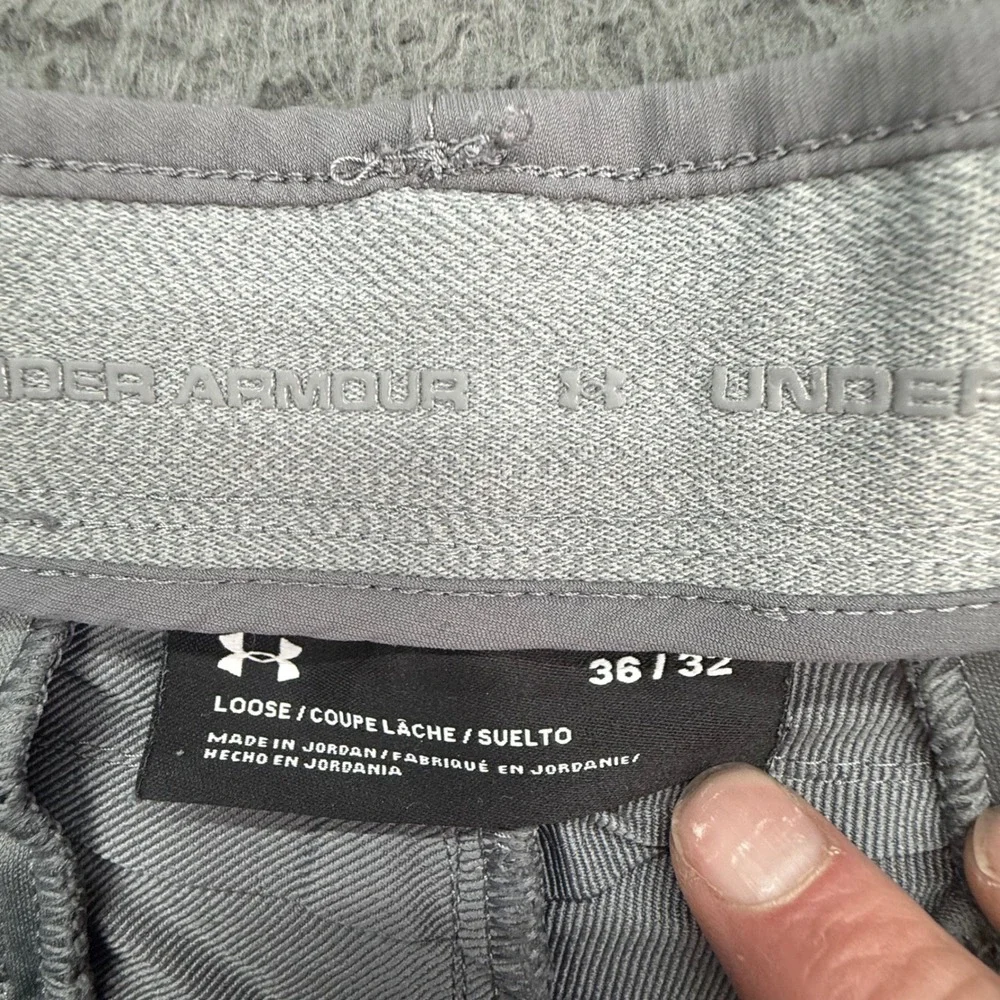 Under Armour Pants Mens 36/32 Grey Loose Fit Performance Chino Golf Trousers‎